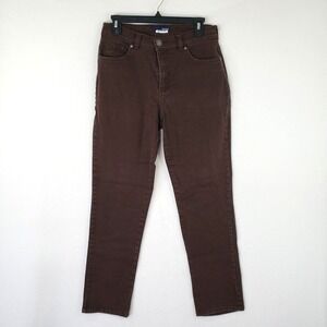 Basic Editions Classic Fit Womens 8 Brown‎ Stretch High Waist Jeans Retro Y2K